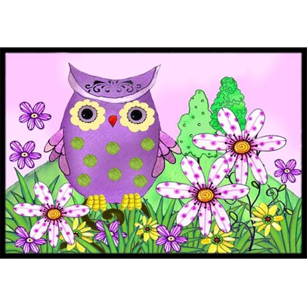 Carolines Treasures PJC1096MAT Who Is Your Friend Owl Indoor & Outdoor Mat; 18 x 27 in. PJC1096MAT - main